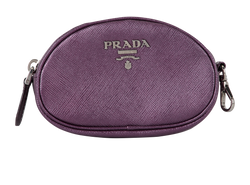 Prada Coin Purse, Leather, Purple, MII, 3*